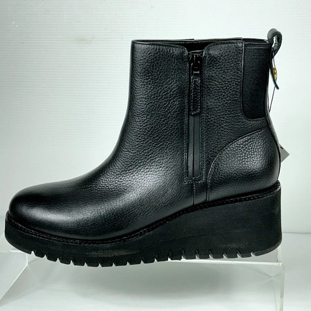 Cole Haan Size 9.5 N Narrow Black Leather Waterproof Boots NEW ZeroGrand $279‎